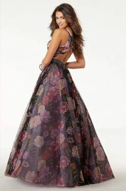 Mori Lee - 45084 Floral Patterned Long Ballgown