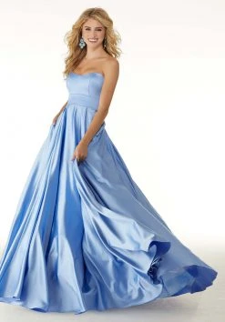 Mori Lee - 45090 Strapless Sweetheart Lace Up A-Line Gown