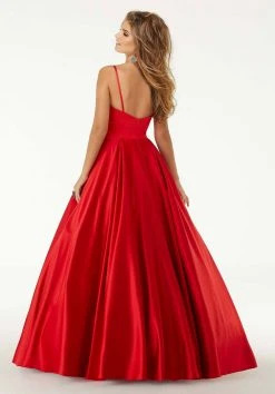 Formal Gowns Mori Lee - 45094 Pleat-Ornate Sweetheart Satin Ballgown