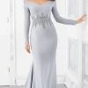 Mori Lee - Sweetheart Off Shoulder Beaded Mermaid Dress 72308SC - 1 Pc Silver In Size 10 Available