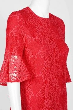 Nanette Nanette Lepore - ND8S10S99 Bell Sleeve Lace Shift Dress