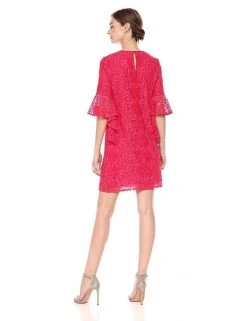 Nanette Nanette Lepore - ND8S10S99 Bell Sleeve Lace Shift Dress