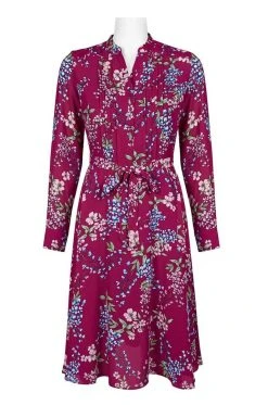 Nanette Nanette Lepore - NM9S171Y9 Long Sleeve Floral Print Dress
