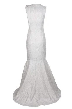 Formal Gowns Nero By Jatin Varma - 480073 Ruffle Accented Brocade Gown