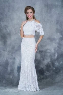 Nina Canacci - 1364 Two Piece Lace Sheath Dress Formal Gowns