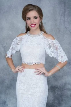 Nina Canacci - 1364 Two Piece Lace Sheath Dress Formal Gowns