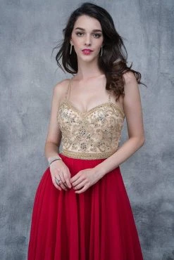 Nina Canacci - 1366 Bedazzled Sweetheart A-line Dress