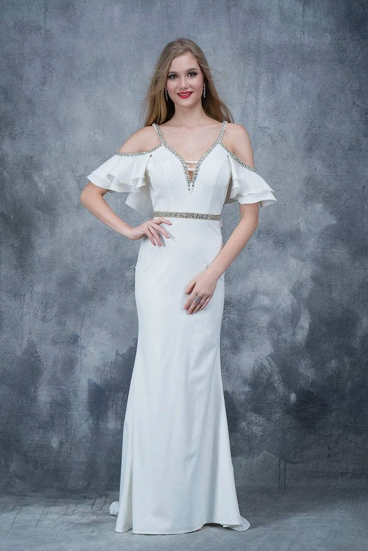 Nina Canacci - 1375 Embellished V-neck Sheath Dress 6 Nina Canacci - 1375 Embellished V-neck Sheath Dress