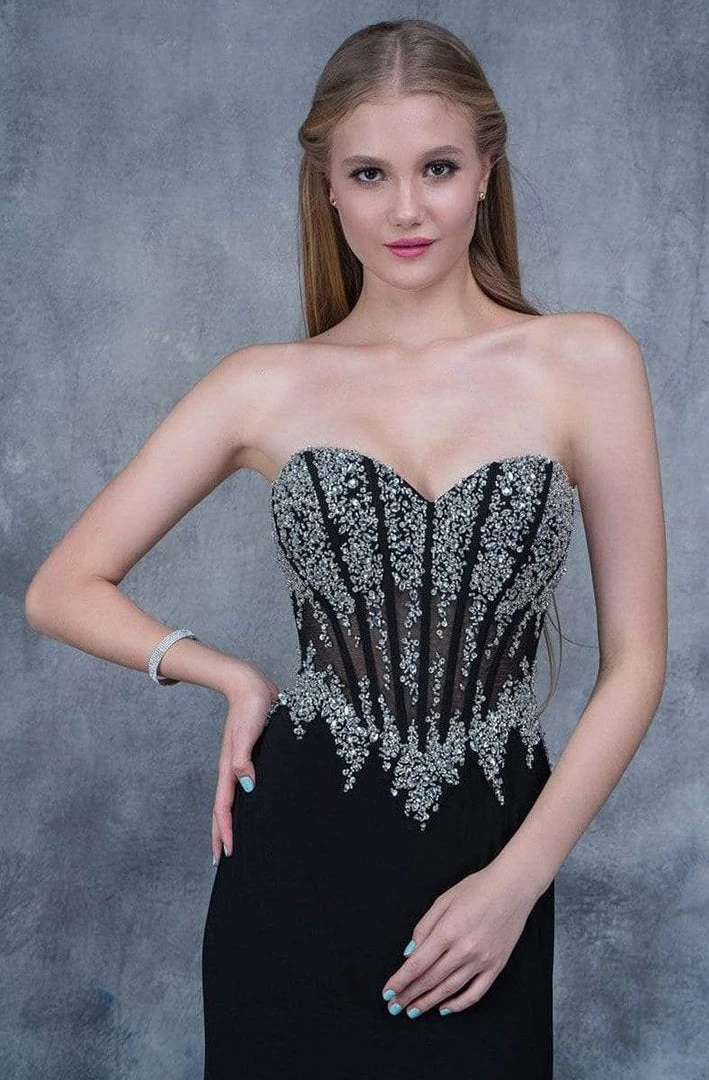 Formal Gowns Nina Canacci - 1378 Strapless Crystal Ornate Corset Gown 5 Formal Gowns Nina Canacci - 1378 Strapless Crystal Ornate Corset Gown