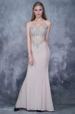 Formal Gowns Nina Canacci - 1378 Strapless Crystal Ornate Corset Gown 17 Formal Gowns Nina Canacci - 1378 Strapless Crystal Ornate Corset Gown