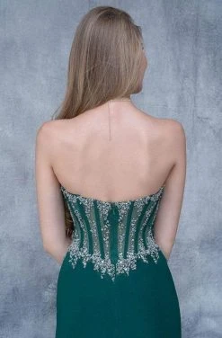 Formal Gowns Nina Canacci - 1378 Strapless Crystal Ornate Corset Gown 20 Formal Gowns Nina Canacci - 1378 Strapless Crystal Ornate Corset Gown