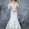Nina Canacci - 1380 Two Piece Lace And Floral Printed Mermaid Dress Formal Gowns 1 Nina Canacci - 1380 Two Piece Lace And Floral Printed Mermaid Dress Formal Gowns