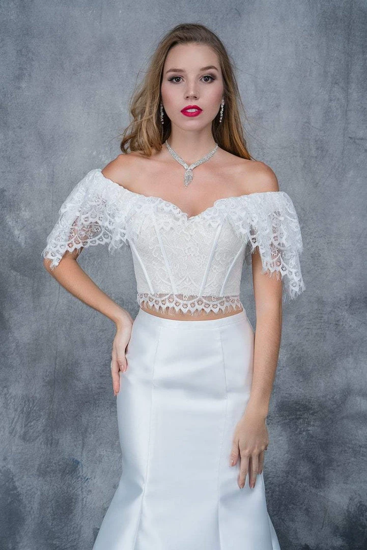 Nina Canacci - 1380 Two Piece Lace And Floral Printed Mermaid Dress Formal Gowns 5 Nina Canacci - 1380 Two Piece Lace And Floral Printed Mermaid Dress Formal Gowns