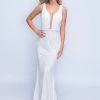 Nina Canacci - 1402 Sequined Deep V-neck Trumpet Dress 1 Nina Canacci - 1402 Sequined Deep V-neck Trumpet Dress