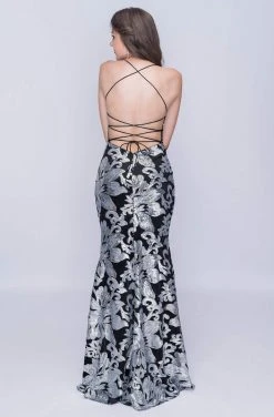 Formal Gowns Nina Canacci - 1436 Strappy Sequined Fitted Evening Gown