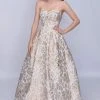 Nina Canacci - 1462 Strapless Sweetheart Metallic Floral Gown 2 Nina Canacci - 1462 Strapless Sweetheart Metallic Floral Gown