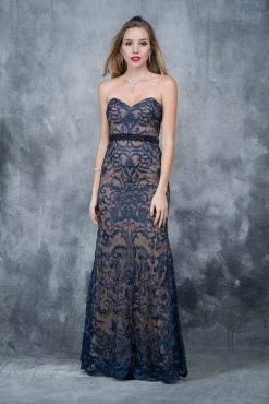 Nina Canacci - 2120 Embroidered Sweetheart Sheath Dress