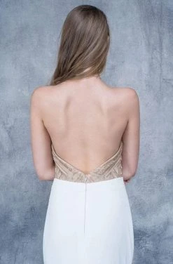 Nina Canacci - 2126 Illusion Geo-Halter Sheath Gown