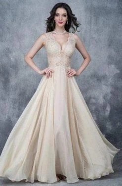 Nina Canacci - 2133 Scalloped Plunging Illusion Gown 15 Nina Canacci - 2133 Scalloped Plunging Illusion Gown