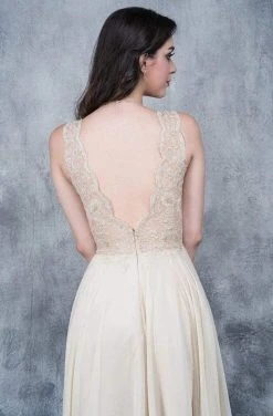 Nina Canacci - 2133 Scalloped Plunging Illusion Gown 16 Nina Canacci - 2133 Scalloped Plunging Illusion Gown