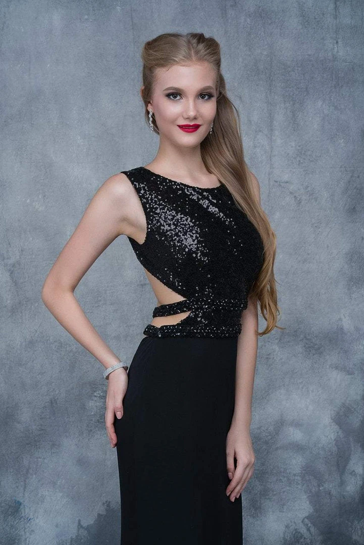 Nina Canacci - 2155 Sleeveless Sequined Sheath Gown Formal Gowns 5 Nina Canacci - 2155 Sleeveless Sequined Sheath Gown Formal Gowns