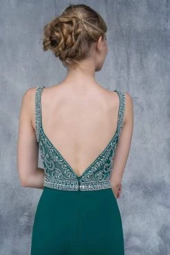 Formal Gowns Nina Canacci - 2166 Bejeweled Illusion Bateau Sheath Dress