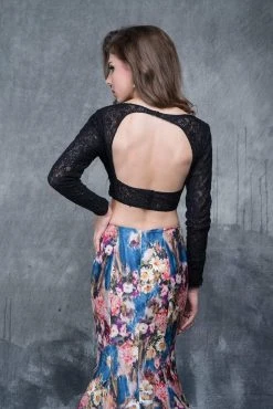 Nina Canacci - 2173 Two-Piece Long Sleeve Contrast Evening Dress Formal Gowns 13 Nina Canacci - 2173 Two-Piece Long Sleeve Contrast Evening Dress Formal Gowns