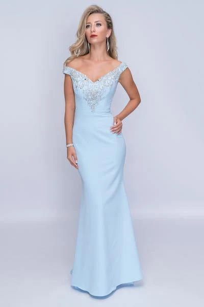 Nina Canacci - 2201 Crystal Beaded Off Shoulder Mermaid Gown Formal Gowns 3 Nina Canacci - 2201 Crystal Beaded Off Shoulder Mermaid Gown Formal Gowns