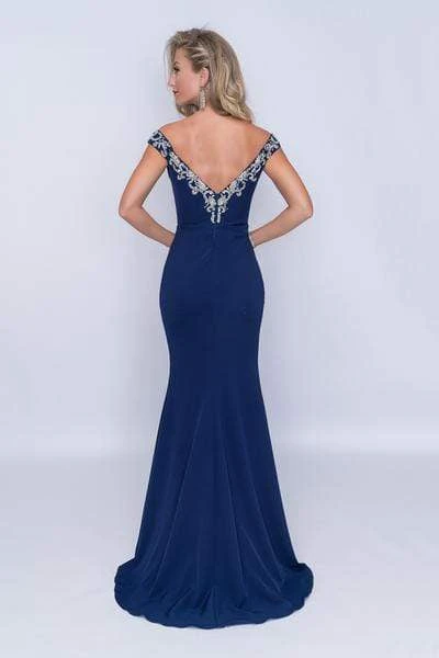 Nina Canacci - 2201 Crystal Beaded Off Shoulder Mermaid Gown Formal Gowns 6 Nina Canacci - 2201 Crystal Beaded Off Shoulder Mermaid Gown Formal Gowns