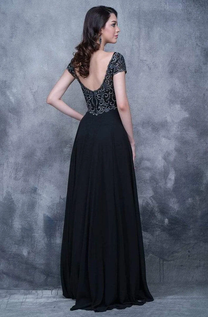 Nina Canacci - 3128 Short Sleeve Illusion Portrait Gown Formal Gowns 11 Nina Canacci - 3128 Short Sleeve Illusion Portrait Gown Formal Gowns