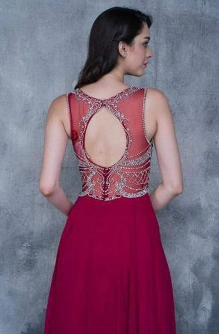 Nina Canacci - 3130 Jeweled Illusion Jewel A-line Dress Formal Gowns 4 Nina Canacci - 3130 Jeweled Illusion Jewel A-line Dress Formal Gowns