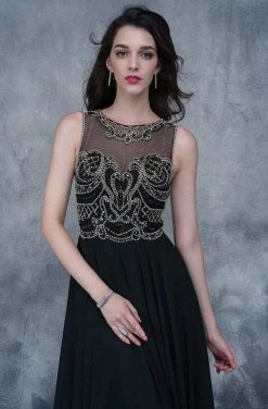 Nina Canacci - 3130 Jeweled Illusion Jewel A-line Dress Formal Gowns 13 Nina Canacci - 3130 Jeweled Illusion Jewel A-line Dress Formal Gowns