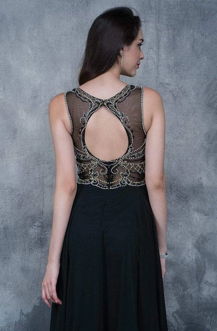 Nina Canacci - 3130 Jeweled Illusion Jewel A-line Dress Formal Gowns 7 Nina Canacci - 3130 Jeweled Illusion Jewel A-line Dress Formal Gowns
