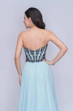 Nina Canacci - 3140 Beaded Corset Sweetheart Bodice Evening Gown