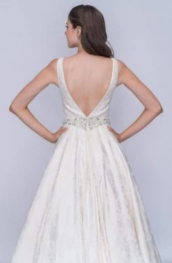 Nina Canacci - 3146 Illusion Plunging Neck Gem Embellished A Line Gown Formal Gowns 13 Nina Canacci - 3146 Illusion Plunging Neck Gem Embellished A Line Gown Formal Gowns