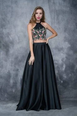 Nina Canacci - 4166 Two-Piece Floral Applique Evening Gown Formal Gowns 9 Nina Canacci - 4166 Two-Piece Floral Applique Evening Gown Formal Gowns