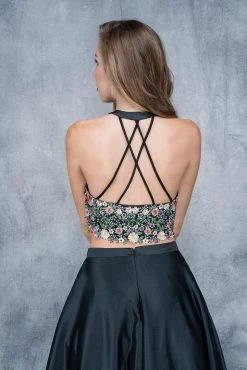 Nina Canacci - 4166 Two-Piece Floral Applique Evening Gown Formal Gowns 11 Nina Canacci - 4166 Two-Piece Floral Applique Evening Gown Formal Gowns