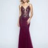 Nina Canacci - 4175 Sequined Lace Deep V-neck Trumpet Dress Formal Gowns