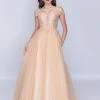 Nina Canacci - 6027 Lace Plunging Off-Shoulder Ballgown Formal Gowns 2 Nina Canacci - 6027 Lace Plunging Off-Shoulder Ballgown Formal Gowns