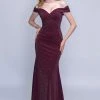 Nina Canacci - 6503 Fitted Off-Shoulder Evening Dress