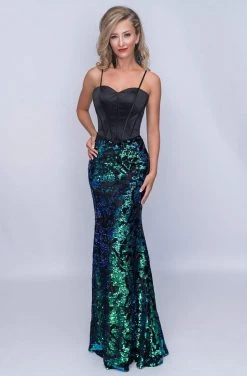 Formal Gowns Nina Canacci - 6506 Sequined Sweetheart Trumpet Dress With Train