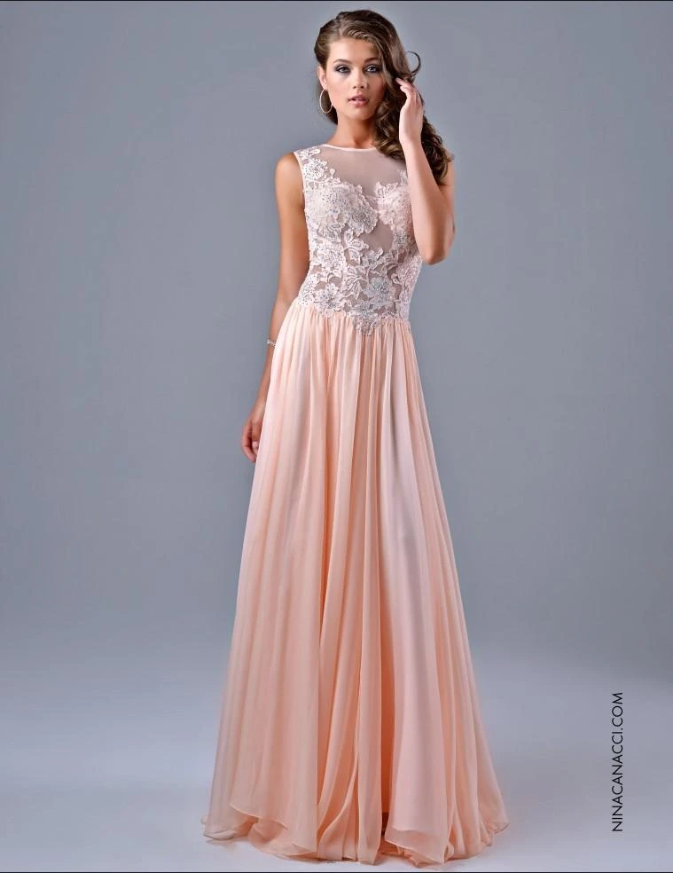 Nina Canacci - 7111 Dress In Peach 3 Nina Canacci - 7111 Dress In Peach