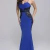 Formal Gowns Nina Canacci - 8130 Dress In Royal/Black 1 Formal Gowns Nina Canacci - 8130 Dress In Royal/Black