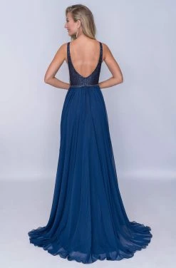 Formal Gowns Nina Canacci - 8159 Embellished Plunging V Neck A-Line Gown