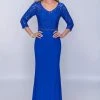 Nina Canacci - Fitted V-Neck Lace Evening Dress M301 - 1 Pc Royal In Size 14 Available