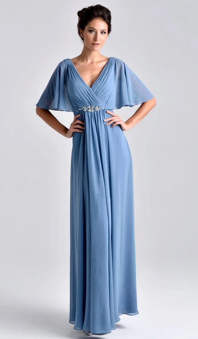 Formal Gowns Nina Canacci - M239 Dress In Steel Blue 3 Formal Gowns Nina Canacci - M239 Dress In Steel Blue