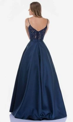 Nina Canacci - V-Neck Embroidered Lace Ballgown 2250 - 1 Pc Royal In Size 8 Available Formal Gowns 5 Nina Canacci - V-Neck Embroidered Lace Ballgown 2250 - 1 Pc Royal In Size 8 Available Formal Gowns