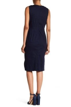 Nina Leonard - L5695A Sleeveless Front Button Sheath Dress Cocktail Dresses 9 Nina Leonard - L5695A Sleeveless Front Button Sheath Dress Cocktail Dresses