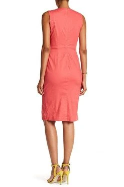 Nina Leonard - L5695A Sleeveless Front Button Sheath Dress Cocktail Dresses 12 Nina Leonard - L5695A Sleeveless Front Button Sheath Dress Cocktail Dresses