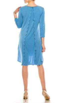 Nina Leonard - L6234A Tie String Back Short Swing Jersey Dress Cocktail Dresses